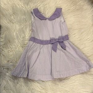 Adorable Lavender Striped Kids Dress